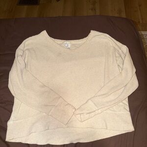 Aerie Soft Cream Crew Neck Sweater